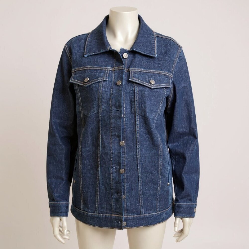 Revolve Susana Monaco Oversized Denim Jacket Button Up Blue Medium NWT